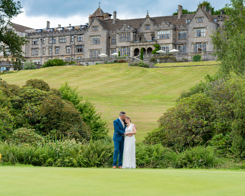 Bride and Groom at Bovey Castle Wedding.