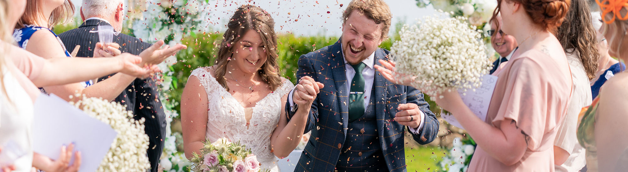 Confetti shot, Harbour Hotel, Sidmouth.