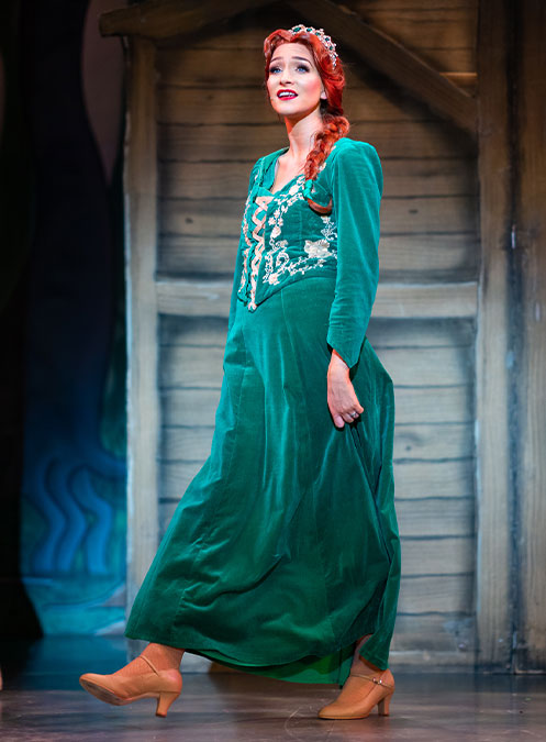 Princess Fiona Shrek on stage at the Princess Theatre.