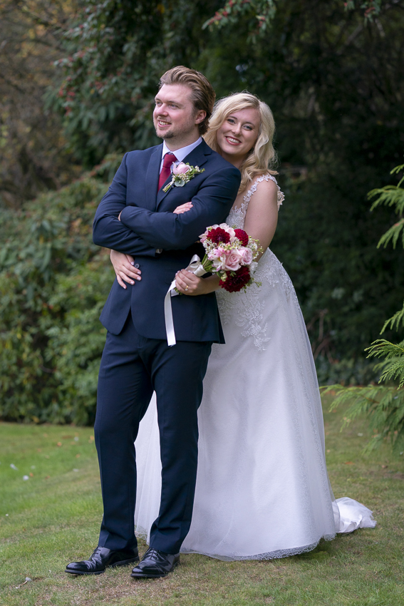 Bride and Groom at Larkbeare House