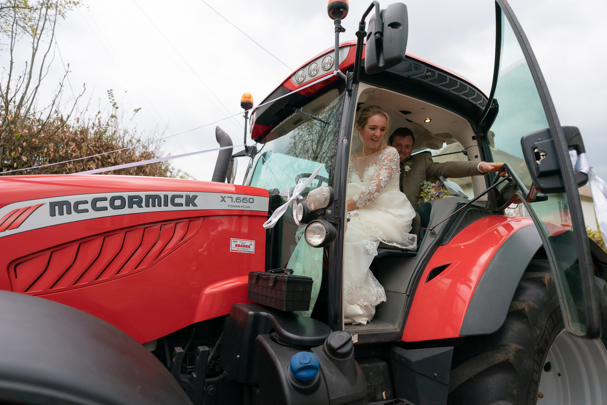 Wedding vehicle, a tractor :-)