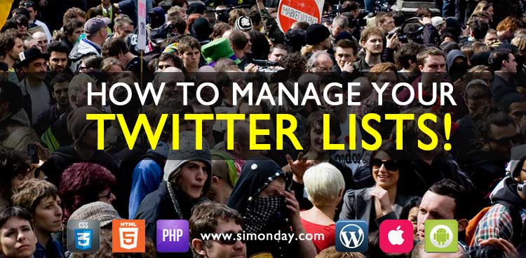 How to manage your Twitter lists.